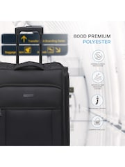 Flight Knight 56x45x25cm EasyJet Overhead Soft Case Cabin Carry On Suitcase Hand Mono Canvas Luggage - Image 6 of 7