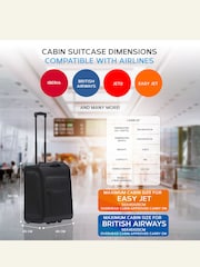 Flight Knight 56x45x25cm EasyJet Overhead Soft Case Cabin Carry On Suitcase Hand Mono Canvas Luggage - Image 7 of 7