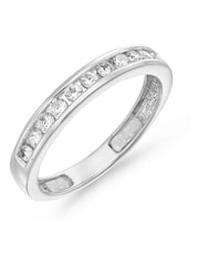 Beaverbrooks Sterling Silver Cubic Zirconia Stacking Ring - Image 1 of 5