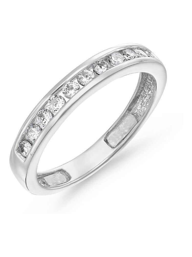 Beaverbrooks Sterling Silver Cubic Zirconia Stacking Ring - Image 1 of 5