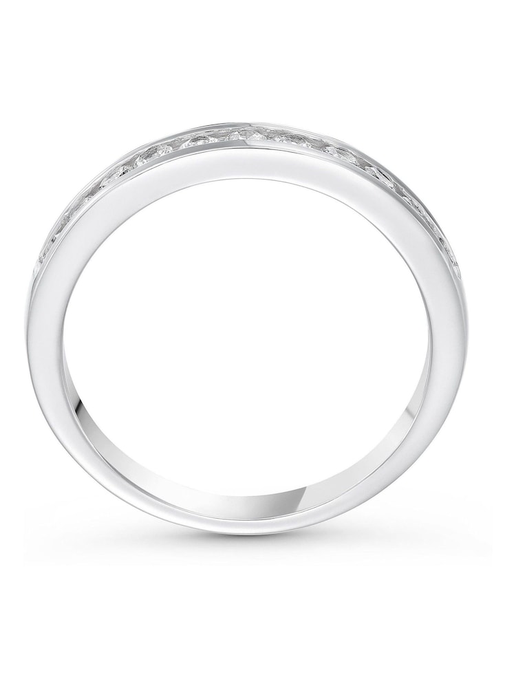 Beaverbrooks Sterling Silver Cubic Zirconia Stacking Ring - Image 2 of 5