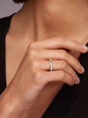 Beaverbrooks Sterling Silver Cubic Zirconia Stacking Ring - Image 5 of 5