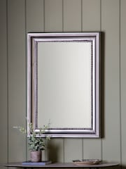 Gallery Home Pewter Grey Beaded Pewter Grey Mirror - Image 1 of 3