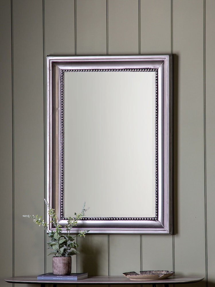 Gallery Home Pewter Grey Beaded Pewter Grey Mirror - Image 1 of 3