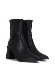 Schwarz - Linzi Torres Stiefel im Western-Stil mit geschichtetem Blockabsatz - Bild 3 von 4