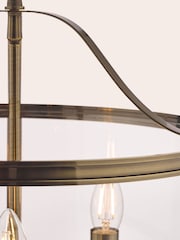Laura Ashley Brass Harrington Pendant 3 Light Ceiling Light - Image 4 of 5