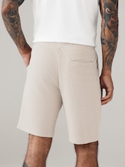Neutral Textured Zig Zag Jersey Shorts - Image 3 of 6