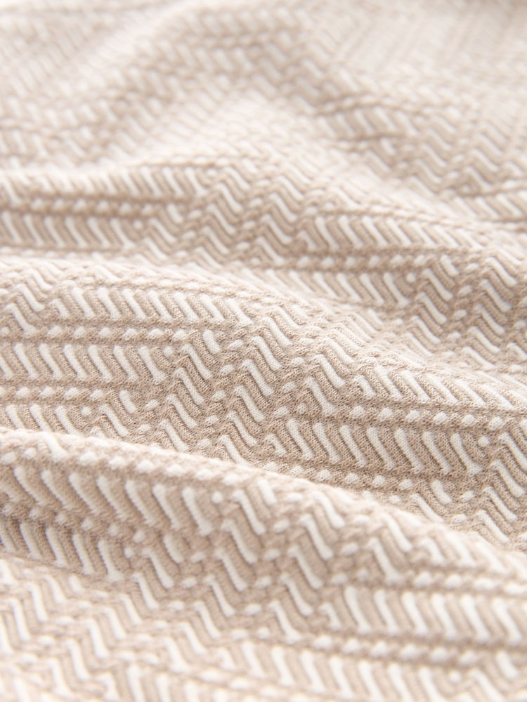 Neutral Textured Zig Zag Jersey Shorts - Image 6 of 6
