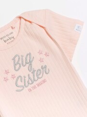 River Island Pink Girls Big Sister 100% Cotton Bodysuit And Leggings Set - Image 2 of 4