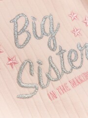 River Island Pink Girls Big Sister 100% Cotton Bodysuit And Leggings Set - Image 3 of 4