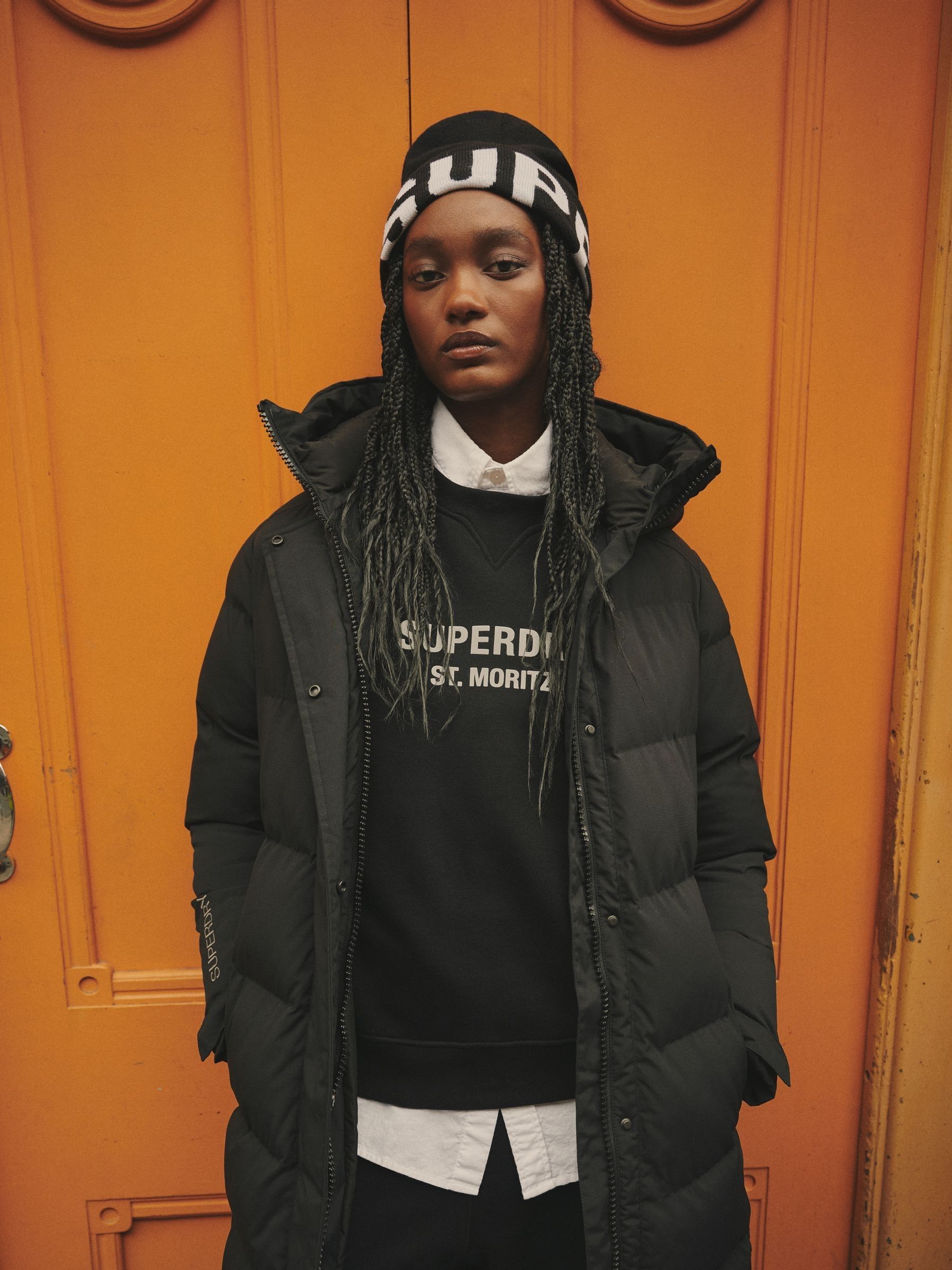 Buy Superdry Black City Chevron Padded Coats from the Next UK online shop