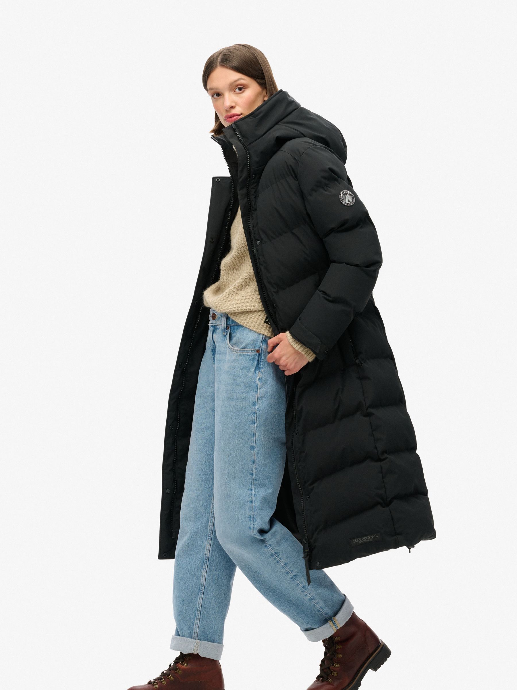 Buy Superdry Black City Chevron Padded Coats from Next USA