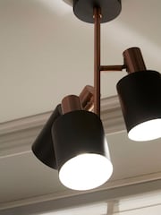 Pacific Black Biba 3 Light Electrified Ceiling Light Pendant - Image 1 of 3