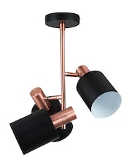 Pacific Black Biba 3 Light Electrified Ceiling Light Pendant - Image 3 of 3