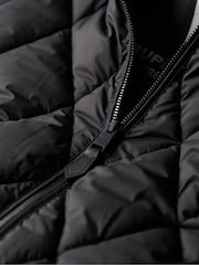 Superdry Black Hooded Quilt Liner Jacket - Image 6 of 6