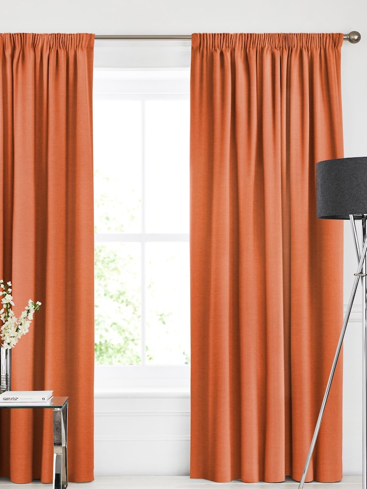 Paprika Orange Soho Made To Measure Curtains - Image 1 of 8