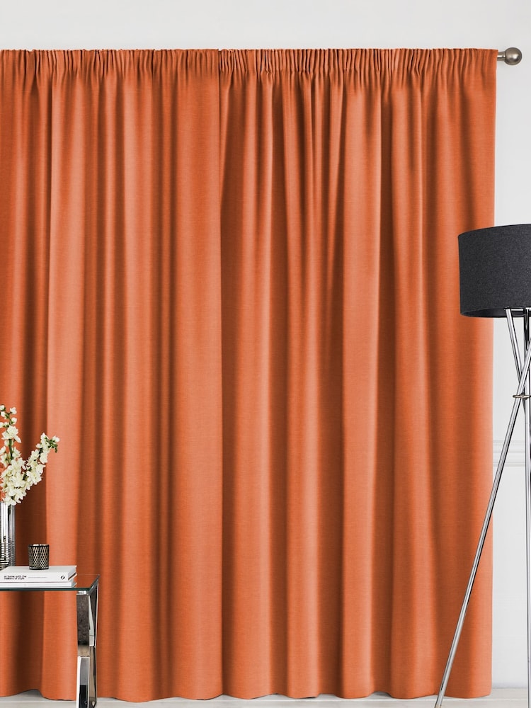 Paprika Orange Soho Made To Measure Curtains - Image 2 of 8