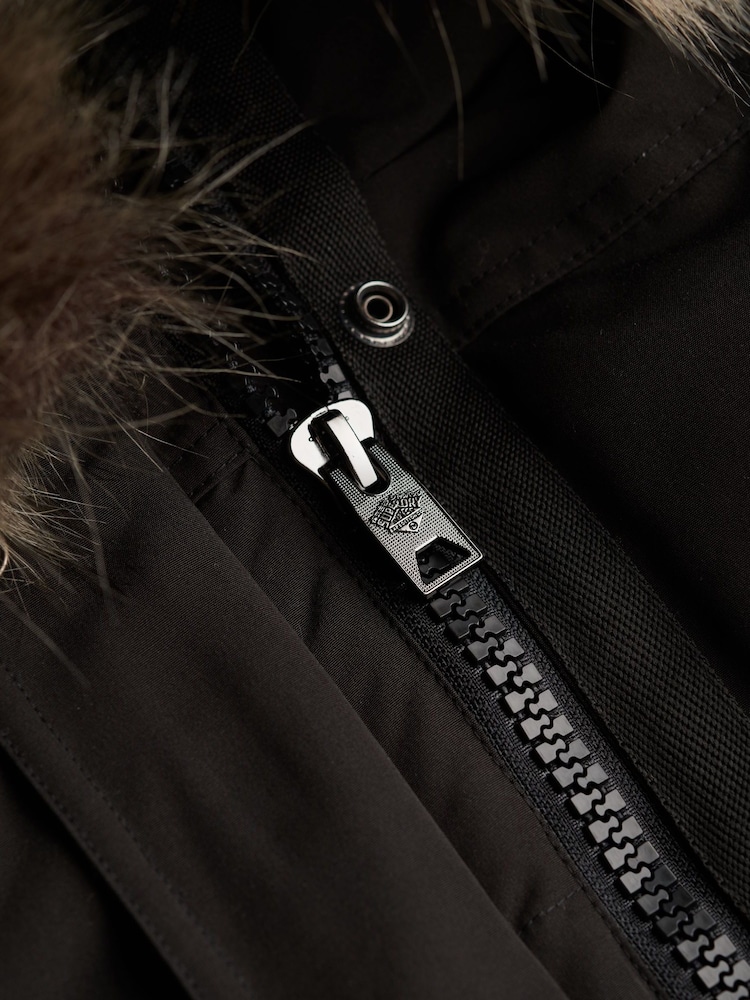 Superdry Black Everest Hooded Bomber Jacket - Image 12 of 12