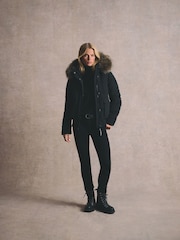 Schwarz - Superdry Everest Bomberjacke mit Kapuze - Bild 15 von 16