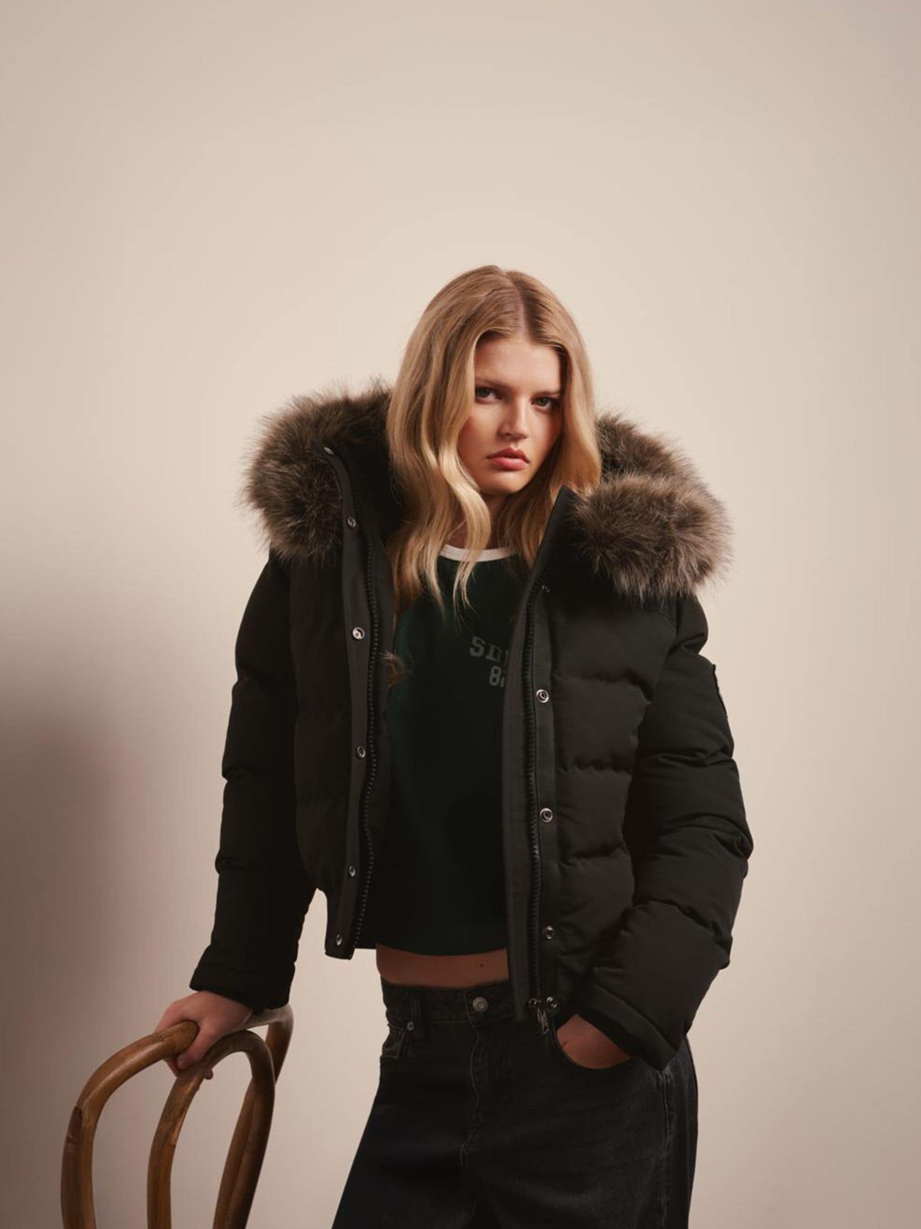 Buy Superdry Black Everest Hooded Bomber Jacket from Next USA