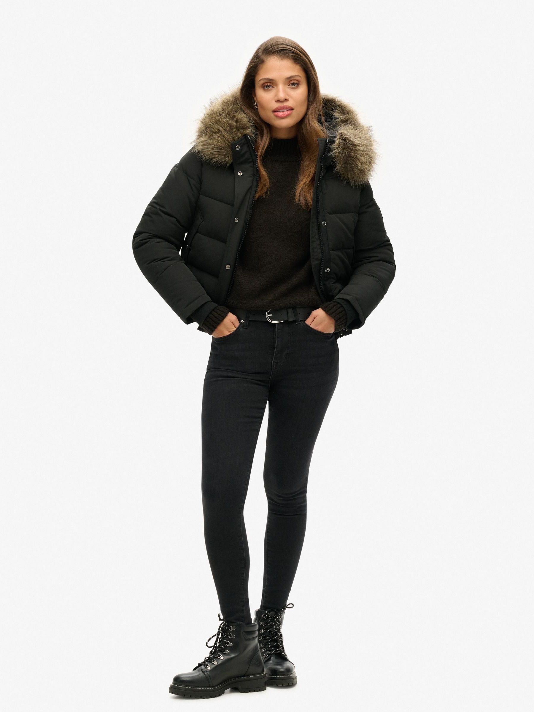 Next：日本 ブラック - Superdry エベレスト フード付きボンバー