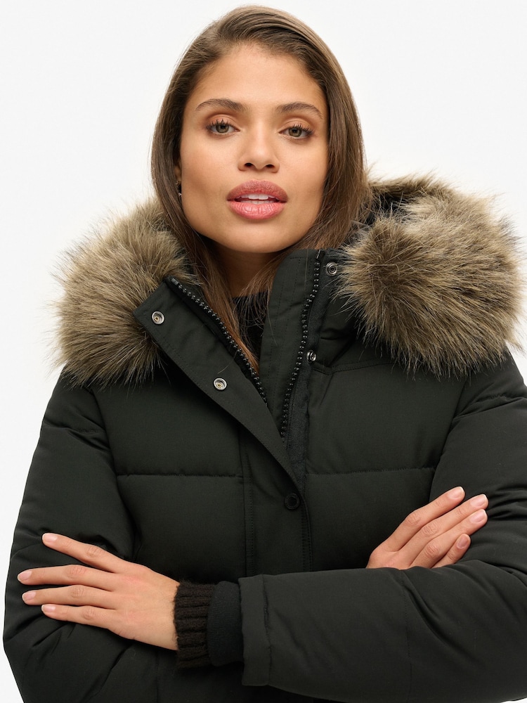 Zwart - Superdry Everest bomberjack met capuchon - Image 9 of 11