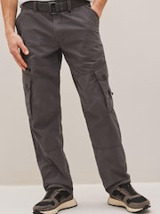 Anthrazitgrau - Tech Cargo-Hose mit Gürtel - Bild 1 von 10