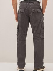 Anthrazitgrau - Tech Cargo-Hose mit Gürtel - Bild 4 von 10