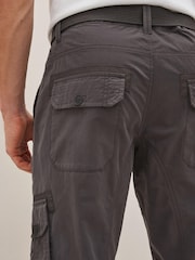 Anthrazitgrau - Tech Cargo-Hose mit Gürtel - Bild 7 von 10