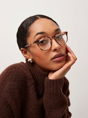 Tortoiseshell Brown Round Ready to Read Glasses - Image 1 of 6