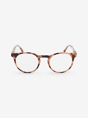 Tortoiseshell Brown Round Ready to Read Glasses - Image 4 of 6