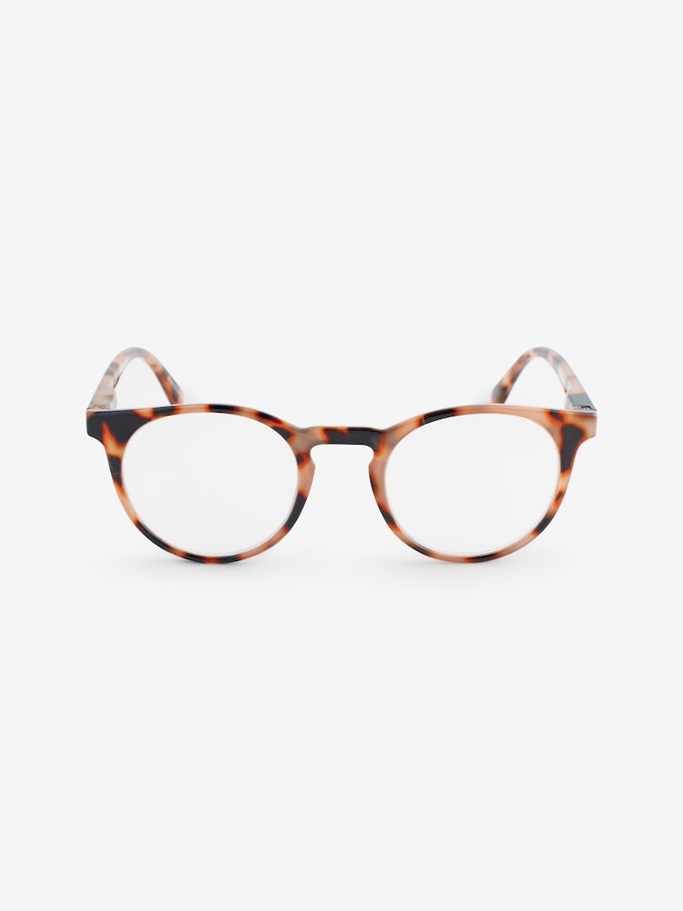 Tortoiseshell Brown Round Ready to Read Glasses - Image 4 of 6