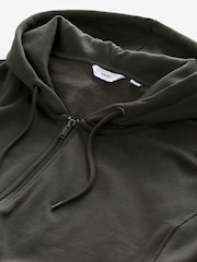 Charcoal Grey Zip Through Hoodie - Image 6 of 7