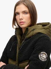 Superdry Grey Marl/Jaffa Everest Bomber Hybrid Jacket - Image 4 of 7
