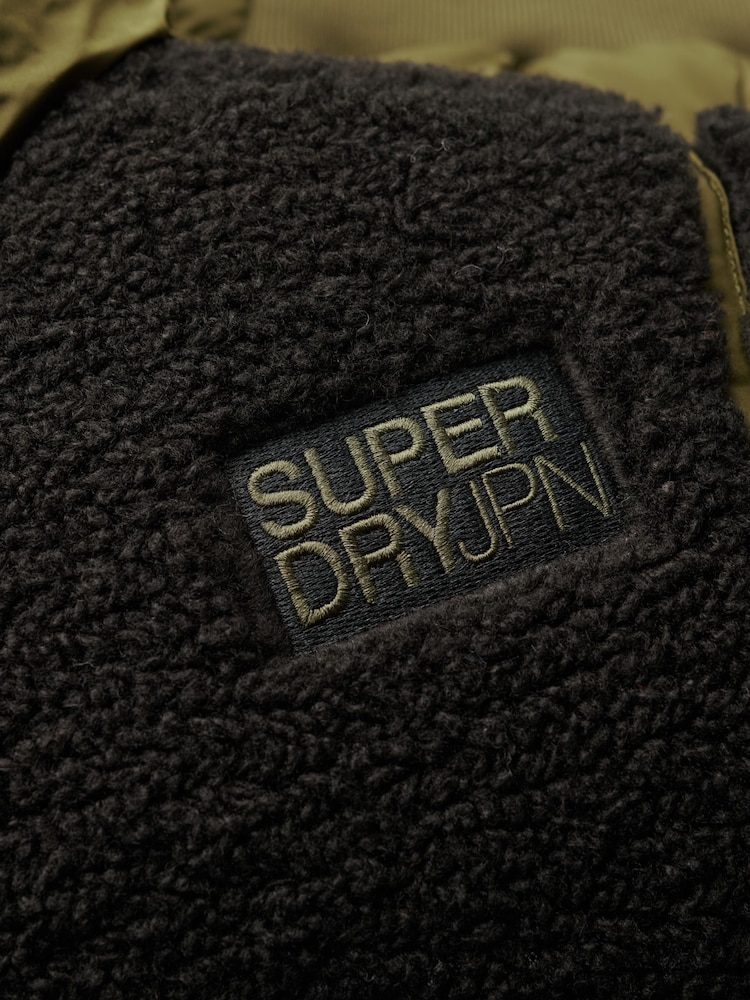 Superdry Grey Marl/Jaffa Everest Bomber Hybrid Jacket - Image 7 of 7
