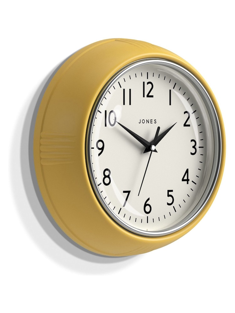 Jones Clocks Yellow A Retro Wall Clock - Image 3 of 3