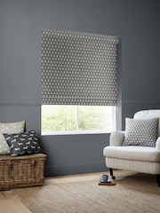 Emily Bond Smokey Grey 100% Cotton Jaipur Made to Measure Roman Blinds - Image 5 of 6