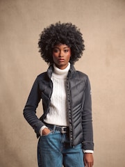 Superdry Eclipse Navy Storm Fleece Jacket - Image 1 of 12