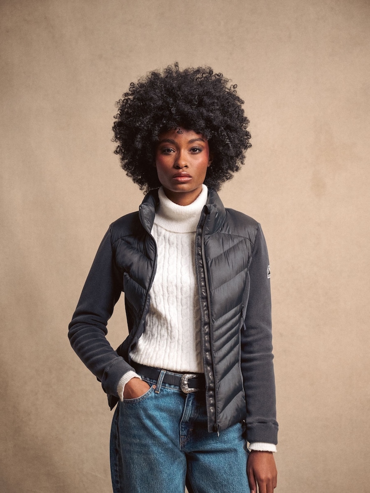 Superdry Eclipse Navy Storm Fleece Jacket - Image 1 of 12