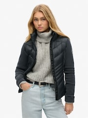 Superdry Eclipse Navy Storm Fleece Jacket - Image 6 of 12