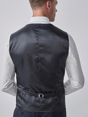 Mid Blue Check Suit Waistcoat - Image 2 of 8