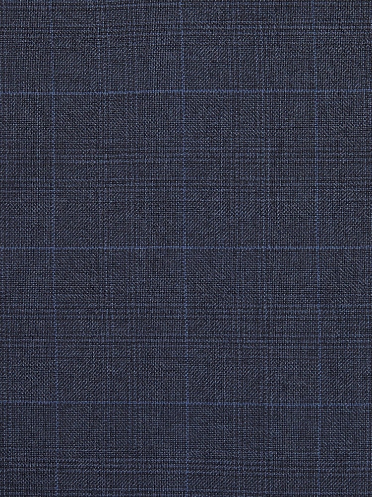 Mid Blue Check Suit Waistcoat - Image 8 of 8