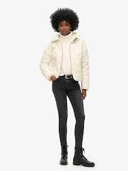Superdry Star White Hooded Quilt Liner Jacket - Image 3 of 6