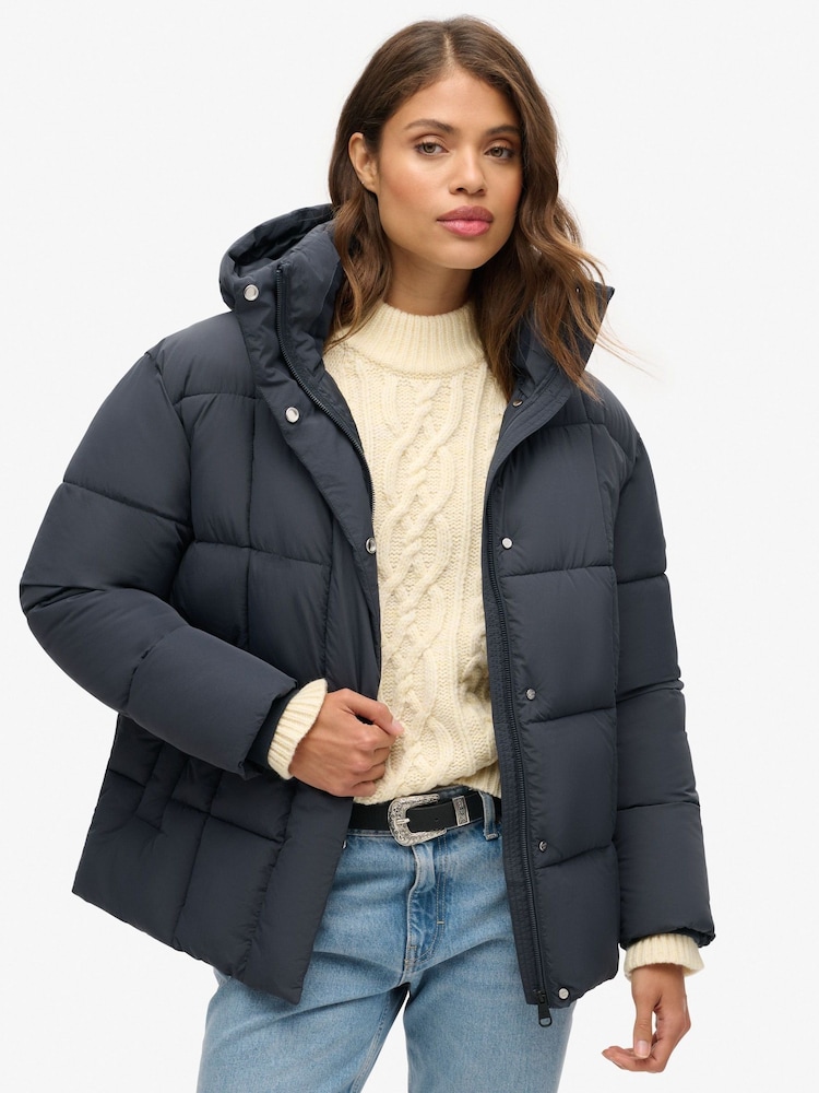 Superdry Eclipse Navy Montpellier Duvet Jacket - Image 1 of 7