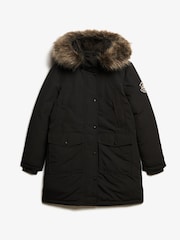 Schwarz - Superdry, Everest, Kunstfell-Parka-Jacke - Bild 5 von 6
