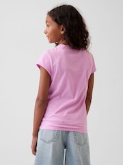 Gap Pink Butterfly Graphic Short Sleeve T-Shirt (4-13yrs) - Image 2 of 4