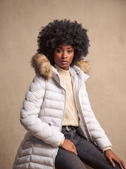 Superdry Moonlight Grey Everest Hooded Bomber Jacket - Image 3 of 10