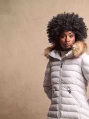 Superdry Moonlight Grey Everest Hooded Bomber Jacket - Image 5 of 10