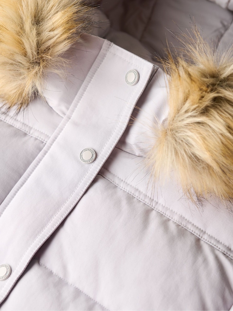 Superdry Moonlight Grey Everest Hooded Bomber Jacket - Image 9 of 10