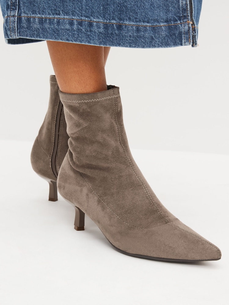 Mink Brown Forever Comfort® Ankle Sock Boots - Image 2 of 8